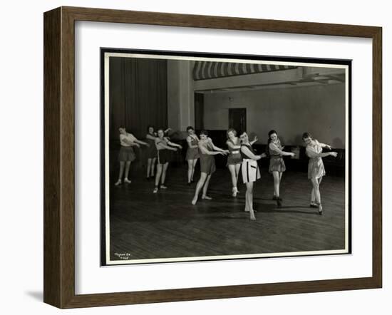 Mrs. Dean and Eight Dancing Girls in the Gymnasium of the New York Association for the Blind, 111…-Byron Company-Framed Giclee Print