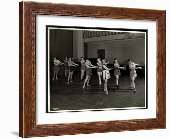 Mrs. Dean and Eight Dancing Girls in the Gymnasium of the New York Association for the Blind, 111…-Byron Company-Framed Giclee Print