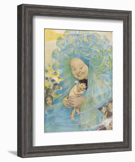 Mrs Doasyouwouldbedoneby, Illustration for 'The Water Babies' by Reverend Charles Kingsley-Jessie Willcox-Smith-Framed Giclee Print