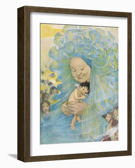 Mrs Doasyouwouldbedoneby, Illustration for 'The Water Babies' by Reverend Charles Kingsley-Jessie Willcox-Smith-Framed Giclee Print