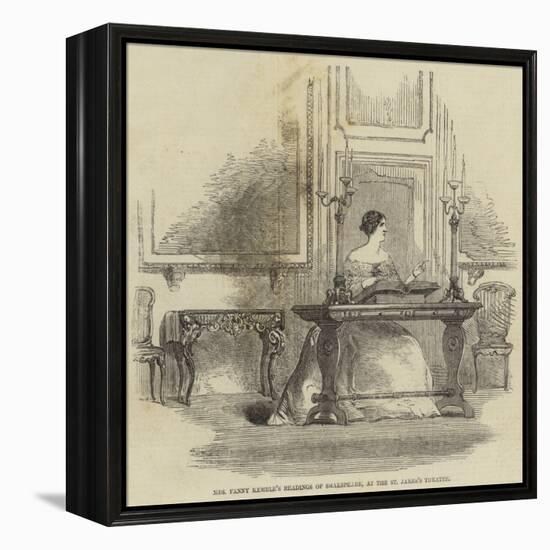 Mrs Fanny Kemble's Readings of Shakespeare, at the St James's Theatre-null-Framed Premier Image Canvas