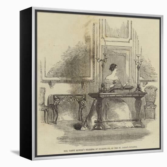 Mrs Fanny Kemble's Readings of Shakespeare, at the St James's Theatre-null-Framed Premier Image Canvas