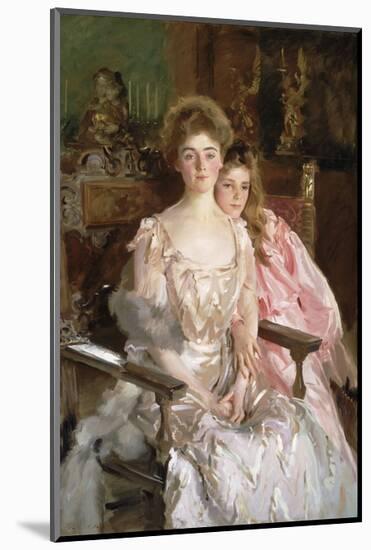 Mrs. Fiske Warren (Gretchen Osgood) and Her Daughter Rachel, 1903-John Singer Sargent-Mounted Art Print