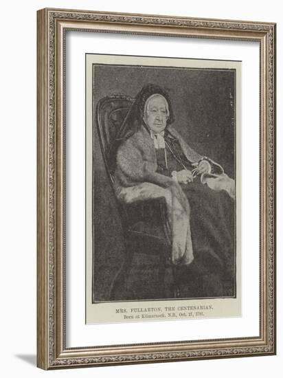 Mrs Fullarton, the Centenarian-null-Framed Giclee Print