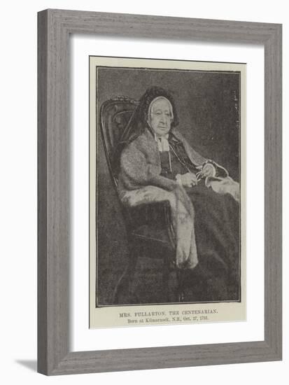 Mrs Fullarton, the Centenarian-null-Framed Giclee Print