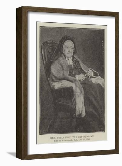 Mrs Fullarton, the Centenarian-null-Framed Giclee Print