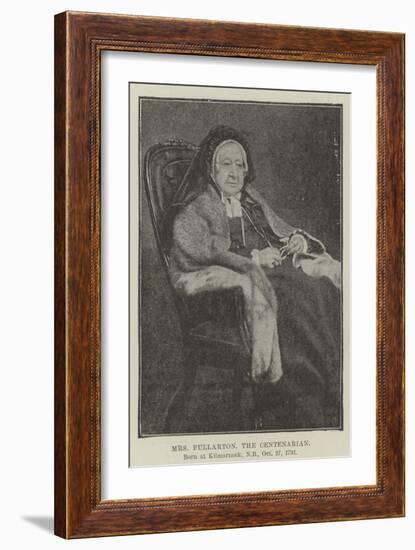 Mrs Fullarton, the Centenarian-null-Framed Giclee Print