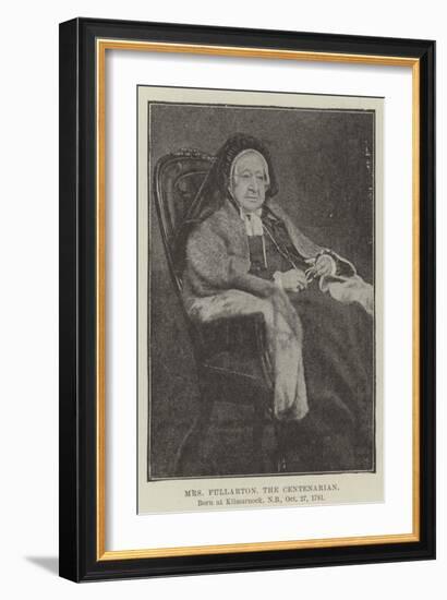 Mrs Fullarton, the Centenarian-null-Framed Giclee Print