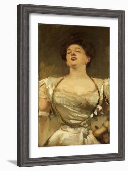 Mrs George Batten Singing, 1895-John Singer Sargent-Framed Giclee Print