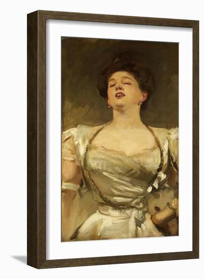 Mrs George Batten Singing, 1895-John Singer Sargent-Framed Giclee Print