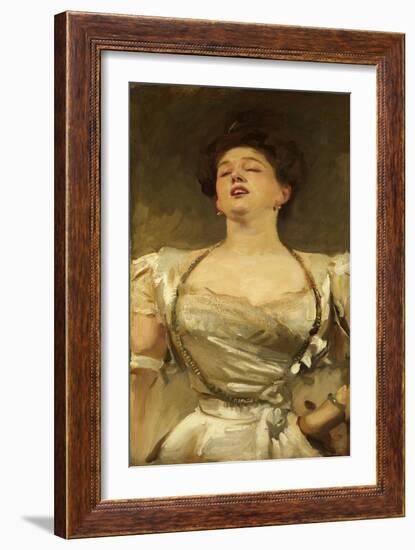 Mrs George Batten Singing, 1895-John Singer Sargent-Framed Giclee Print