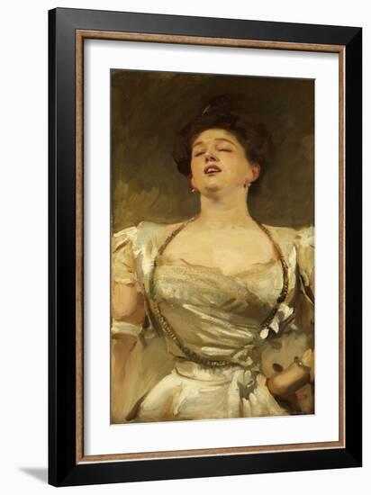 Mrs George Batten Singing, 1895-John Singer Sargent-Framed Giclee Print