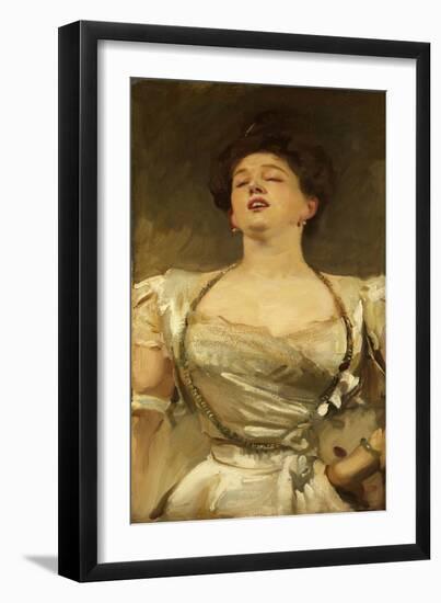 Mrs George Batten Singing, 1895-John Singer Sargent-Framed Giclee Print