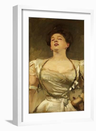 Mrs George Batten Singing, 1895-John Singer Sargent-Framed Giclee Print