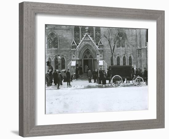 Mrs Gilbert's Funeral, Bloomingdale Reformed Dutch Church, New York City-G.P. & Son Hall-Framed Photographic Print