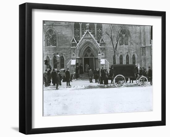 Mrs Gilbert's Funeral, Bloomingdale Reformed Dutch Church, New York City-G.P. & Son Hall-Framed Photographic Print
