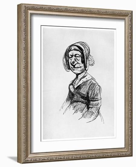 Mrs Grundy': Portrait of a Londoner, 19th Century-Gustave Doré-Framed Giclee Print