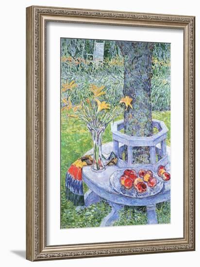 Mrs. Hassam's Garden-Childe Hassam-Framed Art Print