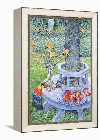 Mrs. Hassam's Garden-Childe Hassam-Framed Stretched Canvas