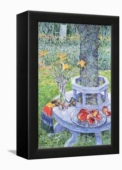 Mrs. Hassam's Garden-Childe Hassam-Framed Stretched Canvas