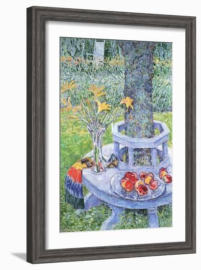 Mrs. Hassam's Garden-Childe Hassam-Framed Art Print