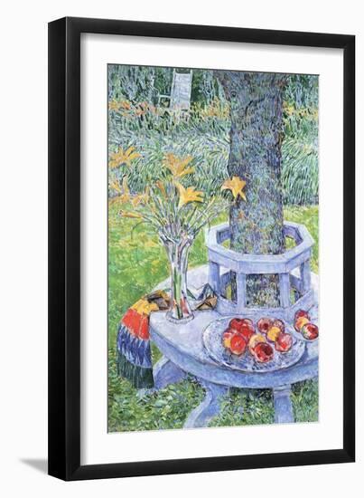 Mrs. Hassam's Garden-Childe Hassam-Framed Art Print