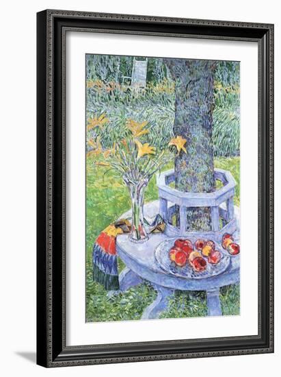 Mrs. Hassam's Garden-Childe Hassam-Framed Art Print