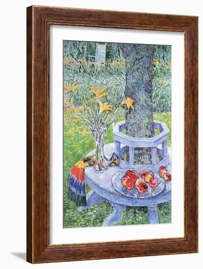 Mrs. Hassam's Garden-Childe Hassam-Framed Art Print