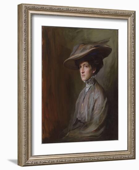 Mrs. Herbert Asquith, Later Countess of Oxford and Asquith, 1909-Philip Alexius De Laszlo-Framed Giclee Print