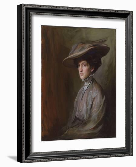 Mrs. Herbert Asquith, Later Countess of Oxford and Asquith, 1909-Philip Alexius De Laszlo-Framed Giclee Print