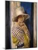 Mrs Hone in a Striped Dress-Sir William Orpen-Mounted Giclee Print