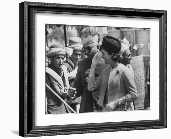 Mrs. John F. Kennedy During Her Tour of Pakistan-Art Rickerby-Framed Photographic Print