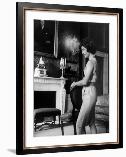 Mrs. John F. Kennedy Moving Chair in the White House-Ed Clark-Framed Premium Photographic Print