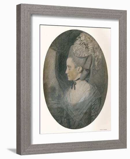 'Mrs. John Mortlock (Nee Harrison)', c1780-John Downman-Framed Giclee Print