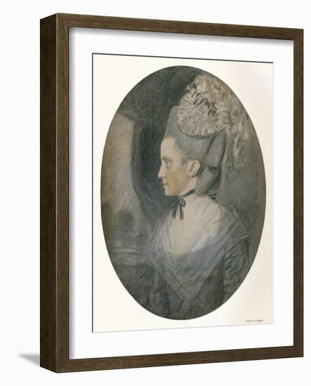 'Mrs. John Mortlock (Nee Harrison)', c1780-John Downman-Framed Giclee Print