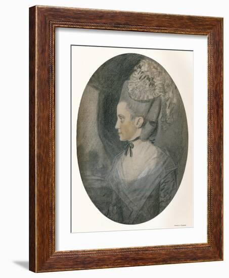 'Mrs. John Mortlock (Nee Harrison)', c1780-John Downman-Framed Giclee Print