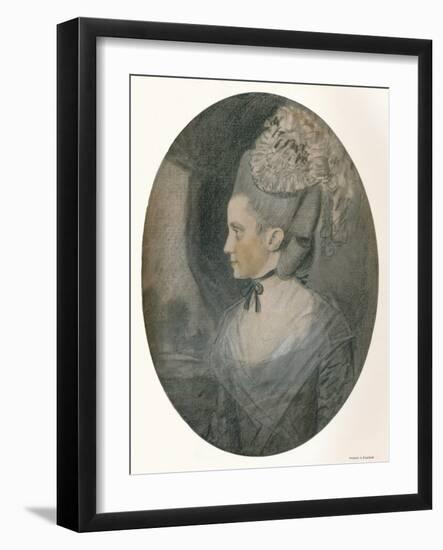 'Mrs. John Mortlock (Nee Harrison)', c1780-John Downman-Framed Giclee Print