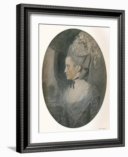 'Mrs. John Mortlock (Nee Harrison)', c1780-John Downman-Framed Giclee Print