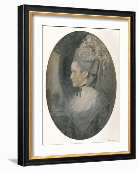 'Mrs. John Mortlock (Nee Harrison)', c1780-John Downman-Framed Giclee Print