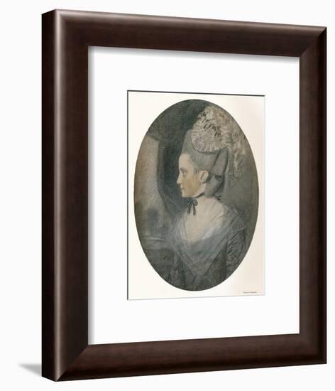 'Mrs. John Mortlock (Nee Harrison)', c1780-John Downman-Framed Giclee Print