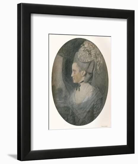 'Mrs. John Mortlock (Nee Harrison)', c1780-John Downman-Framed Giclee Print