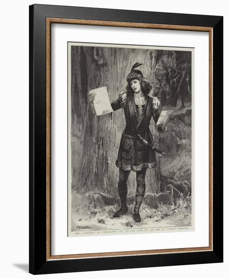 Mrs Langtry as Rosalind in As You Like It at the St James's Theatre-Edward Frederick Brewtnall-Framed Giclee Print