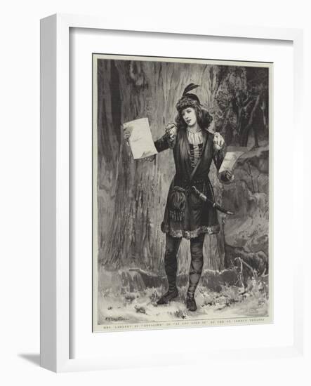 Mrs Langtry as Rosalind in As You Like It at the St James's Theatre-Edward Frederick Brewtnall-Framed Giclee Print