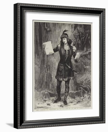 Mrs Langtry as Rosalind in As You Like It at the St James's Theatre-Edward Frederick Brewtnall-Framed Giclee Print