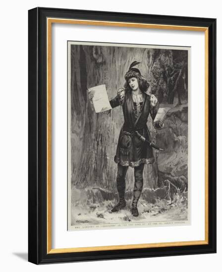 Mrs Langtry as Rosalind in As You Like It at the St James's Theatre-Edward Frederick Brewtnall-Framed Giclee Print