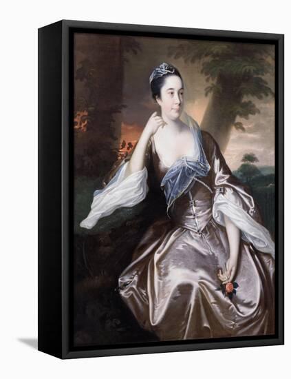 Mrs Lawrence Monck, 1760-Joseph Wright of Derby-Framed Premier Image Canvas