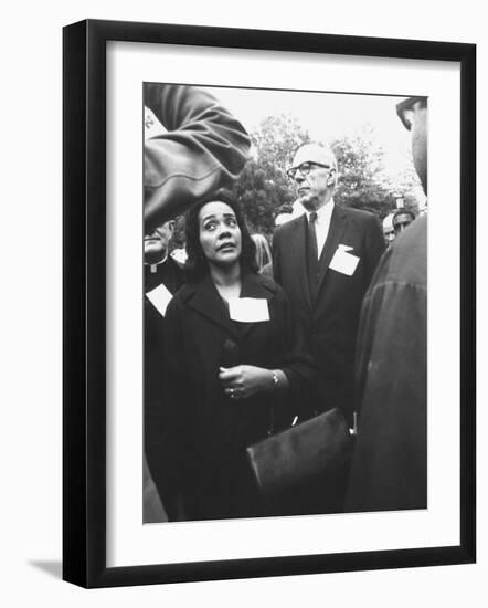 Mrs. Martin Luther King Jr. with Benjamin Spock Protesting the War in Vietnam-Francis Miller-Framed Premium Photographic Print