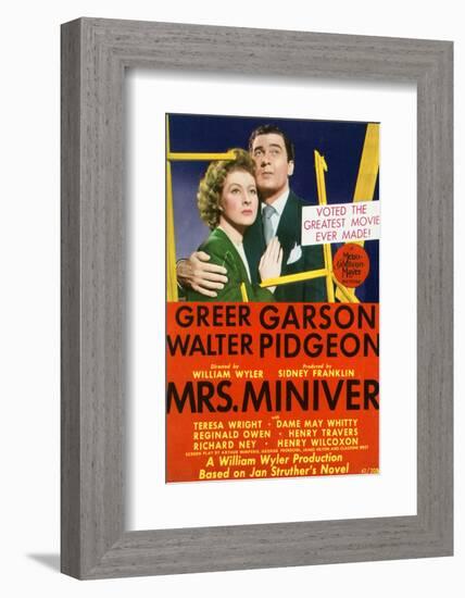 Mrs. Miniver - Movie Poster Reproduction-null-Framed Photo