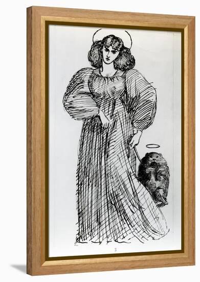 Mrs. Morris and the Wombat, 1869 (Pen and Ink on Paper)-Dante Gabriel Rossetti-Framed Premier Image Canvas