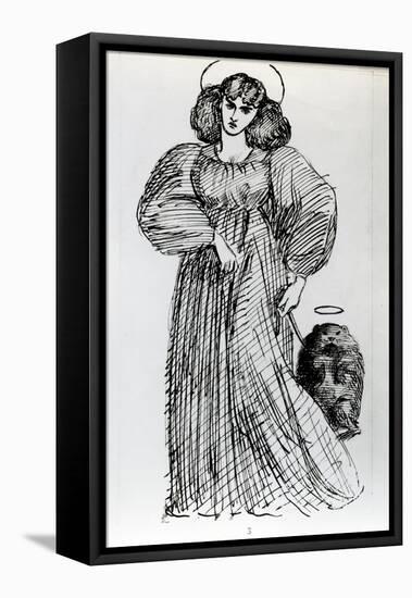 Mrs. Morris and the Wombat, 1869 (Pen and Ink on Paper)-Dante Gabriel Rossetti-Framed Premier Image Canvas